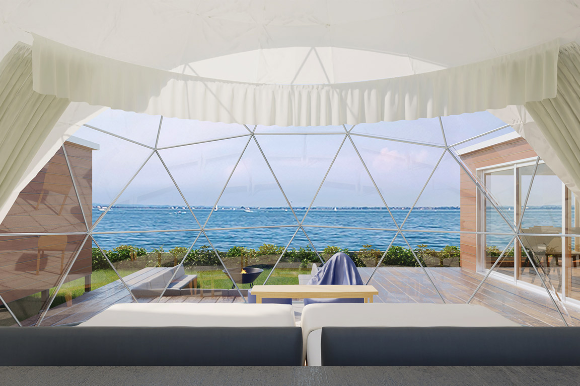 淡路島の玄関口に 姉妹施設 Glamp Mare グランマーレ 淡路が誕生 宿泊予約受付中 公式 グランピングを関西で 京都温泉グランピング グランドーム京都天橋立